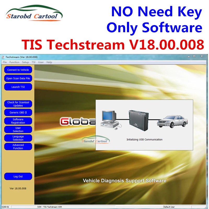 MINI VCI V18.00.008 for TOYOTA TIS Techstream V18.00.008 Software Mini vci V18