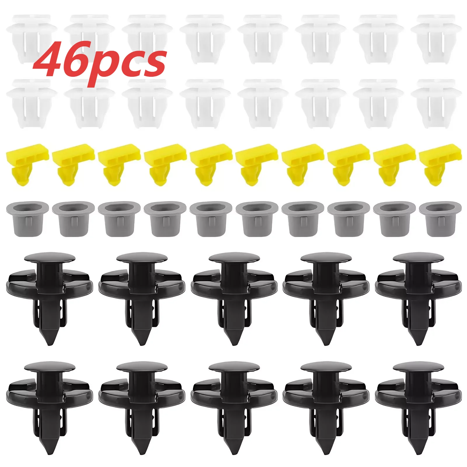 46pc Front Wheel Arch Cover Decorative Clip for Nissan JUKE Plastic Anti-breakage Ageing Resistant Car Exterior Replacement Part