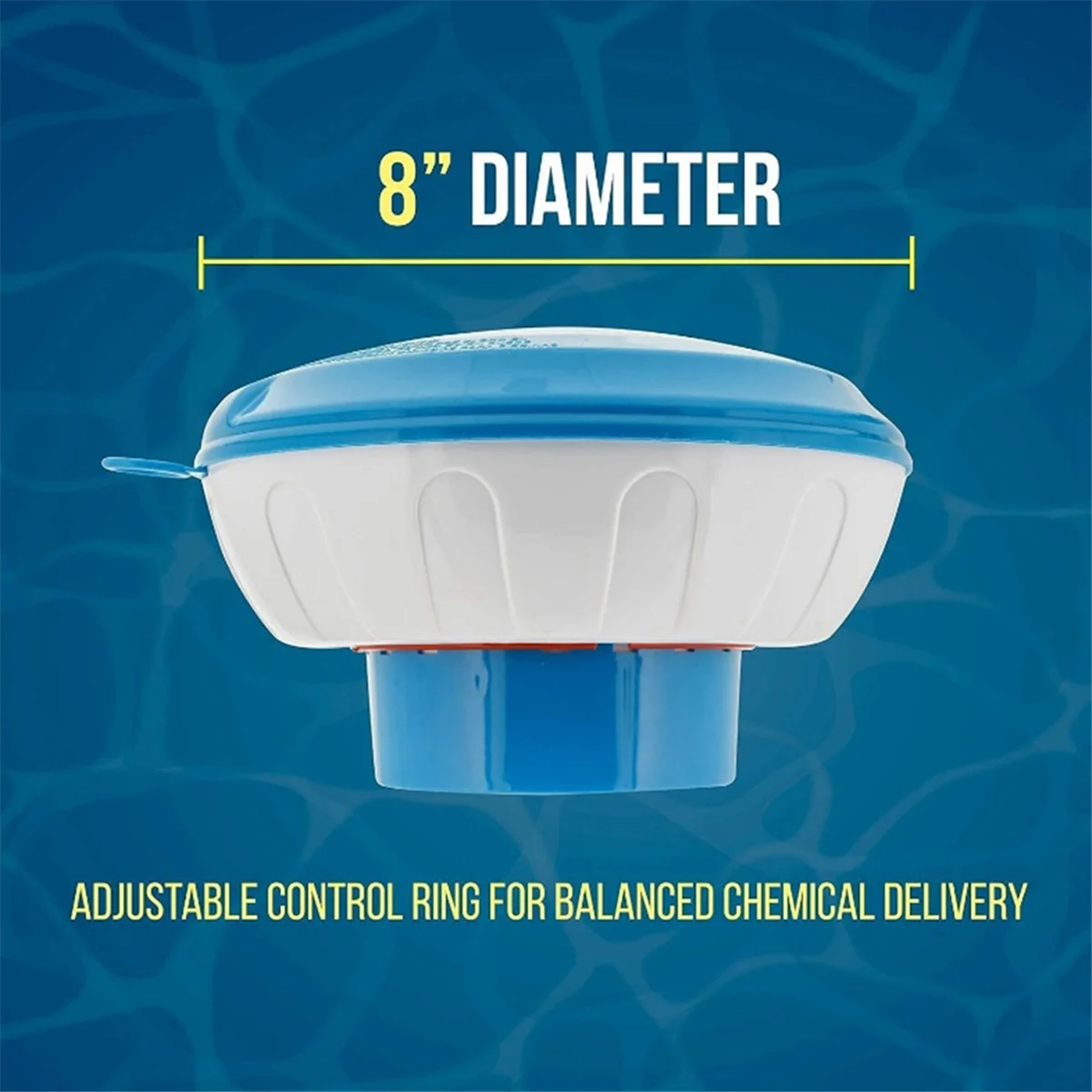 Pool Supply Floating Pool Chlorine and Bromine Chemical Dispenser with Pop-Up Refill Indicator