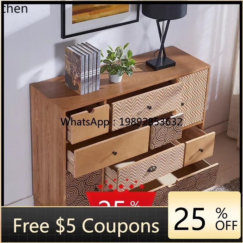 

U8 wooden drawer bookcase storage bedside table bedroom living room porch cabinet