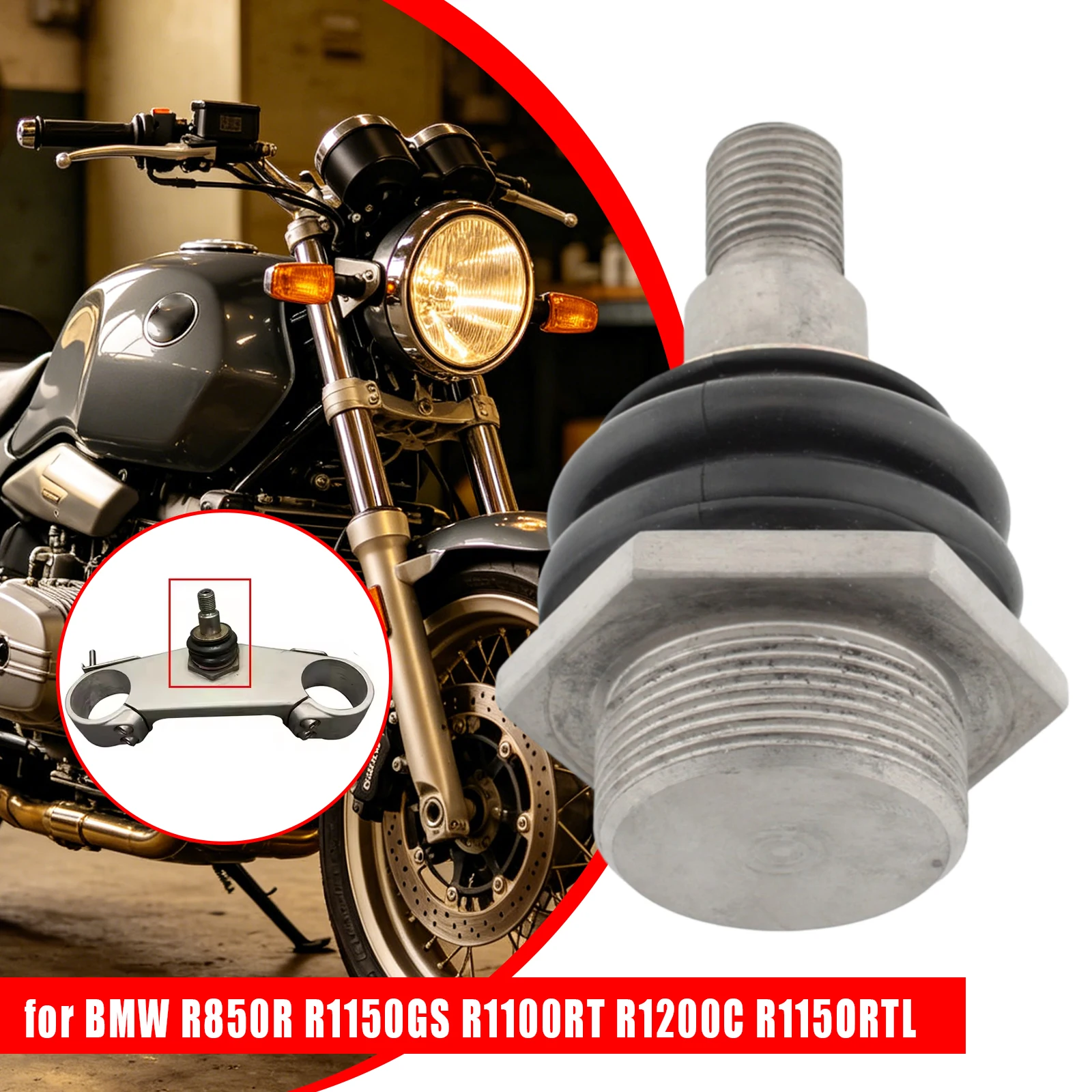 

Stainless Steel Motorcycle Front Fork Ball Joint For BMW R1150GS R1100RT R850R R 850 GS R1200CL K1200RS Replacement Accessory