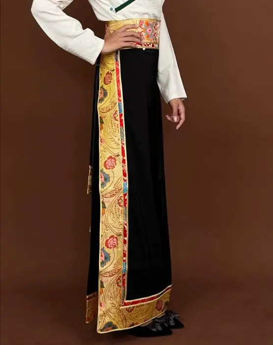 Chinese Tradition Tibetan Women Skirt Spring Tibet Dress