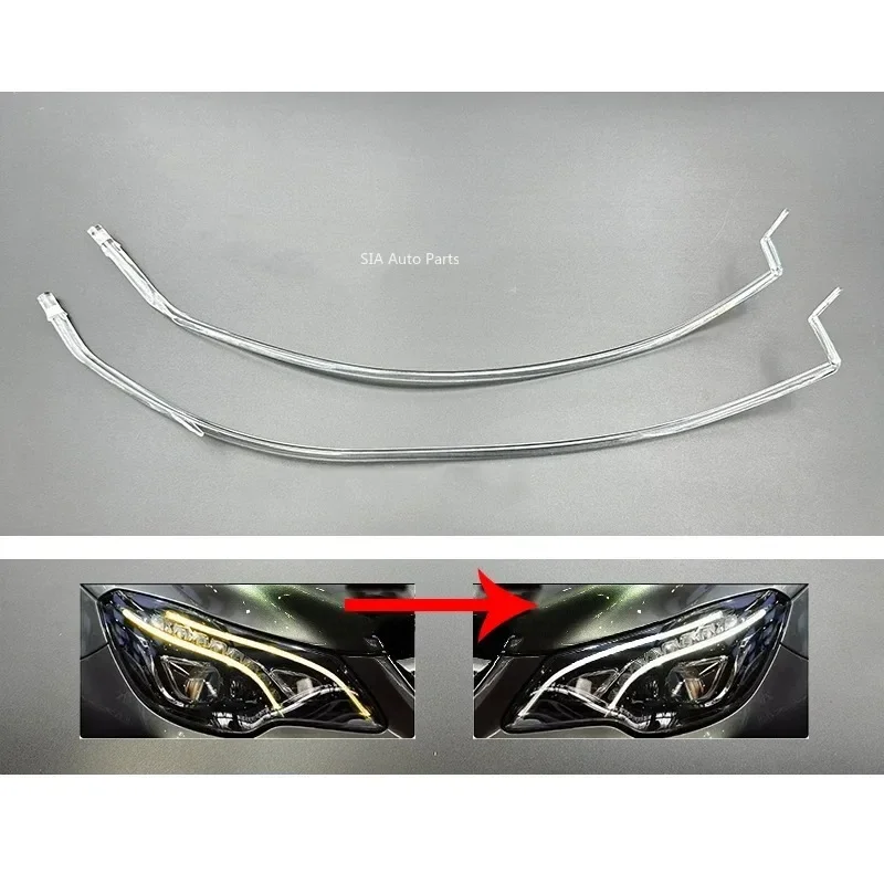 For Mercedes E Class CLASS W207 COUPE 2014 2015 2016 2017  Headlight Light Bars DRL Tube Acrylic tube Light Lines DRL Strip New