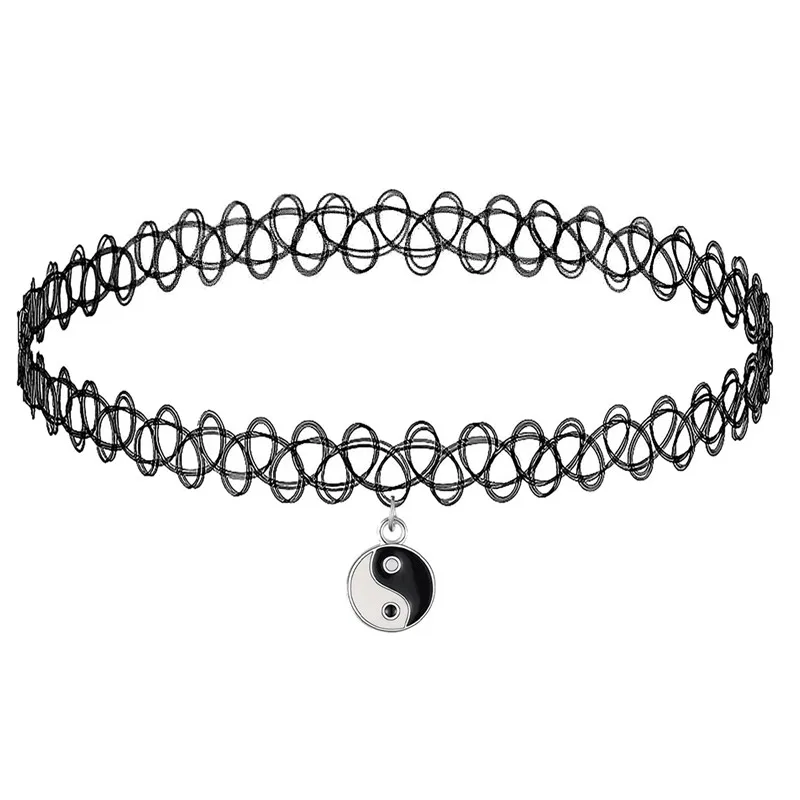 Short Black Choker Necklace for Women Girl Star Sun Butterfly Design Fish Line Necklace Gift for Friend Collar Jewelry - view 3