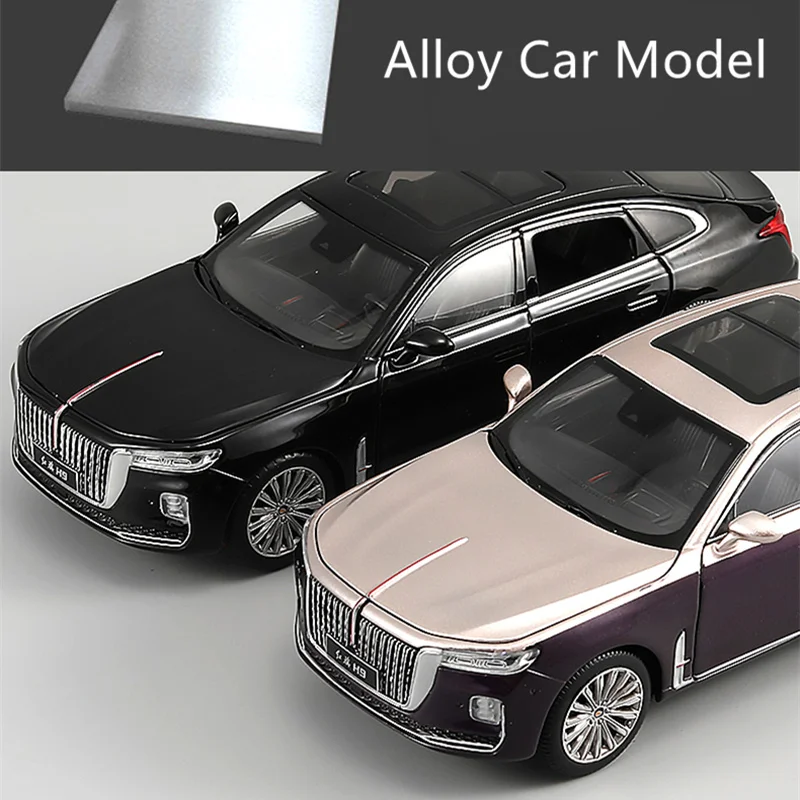1/32 Hong Qi H9 Legering Luxy Auto Model Diecasts Voertuigen Metalen Auto Model Hoge Simulatie Geluid Licht Collectie Kinderen Speelgoed gift
