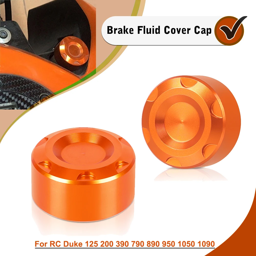 

For RC 125 200 390 790 890 Duke 950 1050 1090 1190 1290 Super Adventure R S T Brake Reservoir Fluid Tank Cover Rear Oil Cup