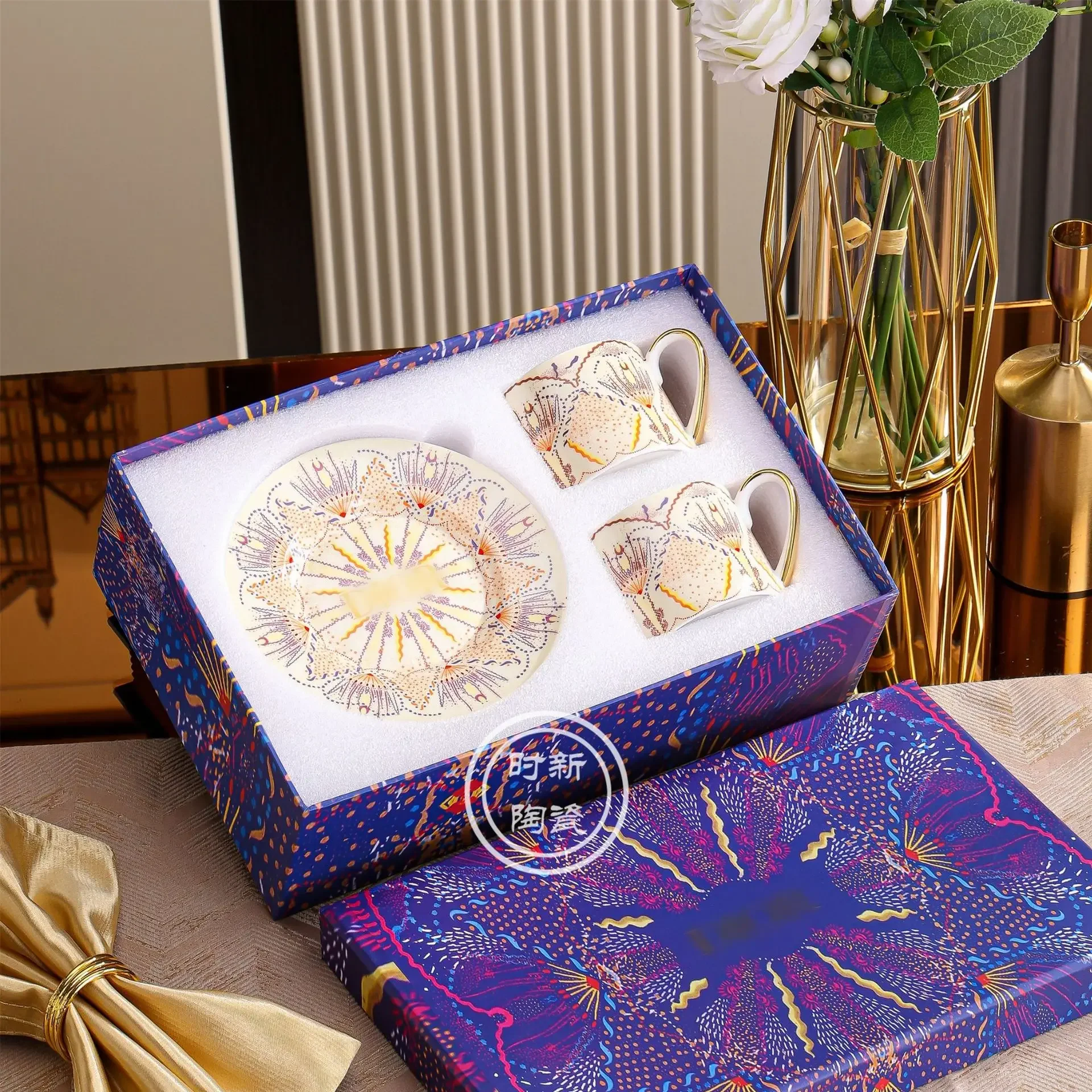 DSA four-color starry sky series bone china meal household high-end dinner plate vegetable plate appreciation plate light luxury