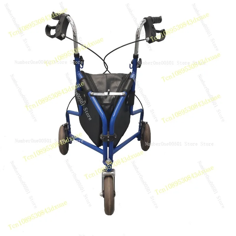 Senior Folding Trike Walker with Shopping Basket - Lightweight Mobility Aid & Assist Cart for Elderly