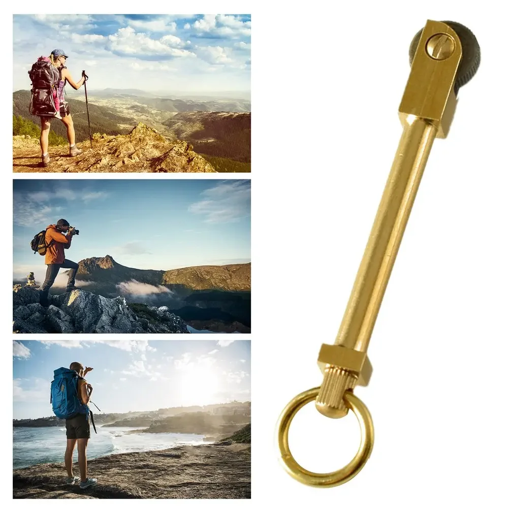 Portable Outdoor Brass Mini Pulley Wild Camping Survival Tool Outdoor Survival Practical Dolphin