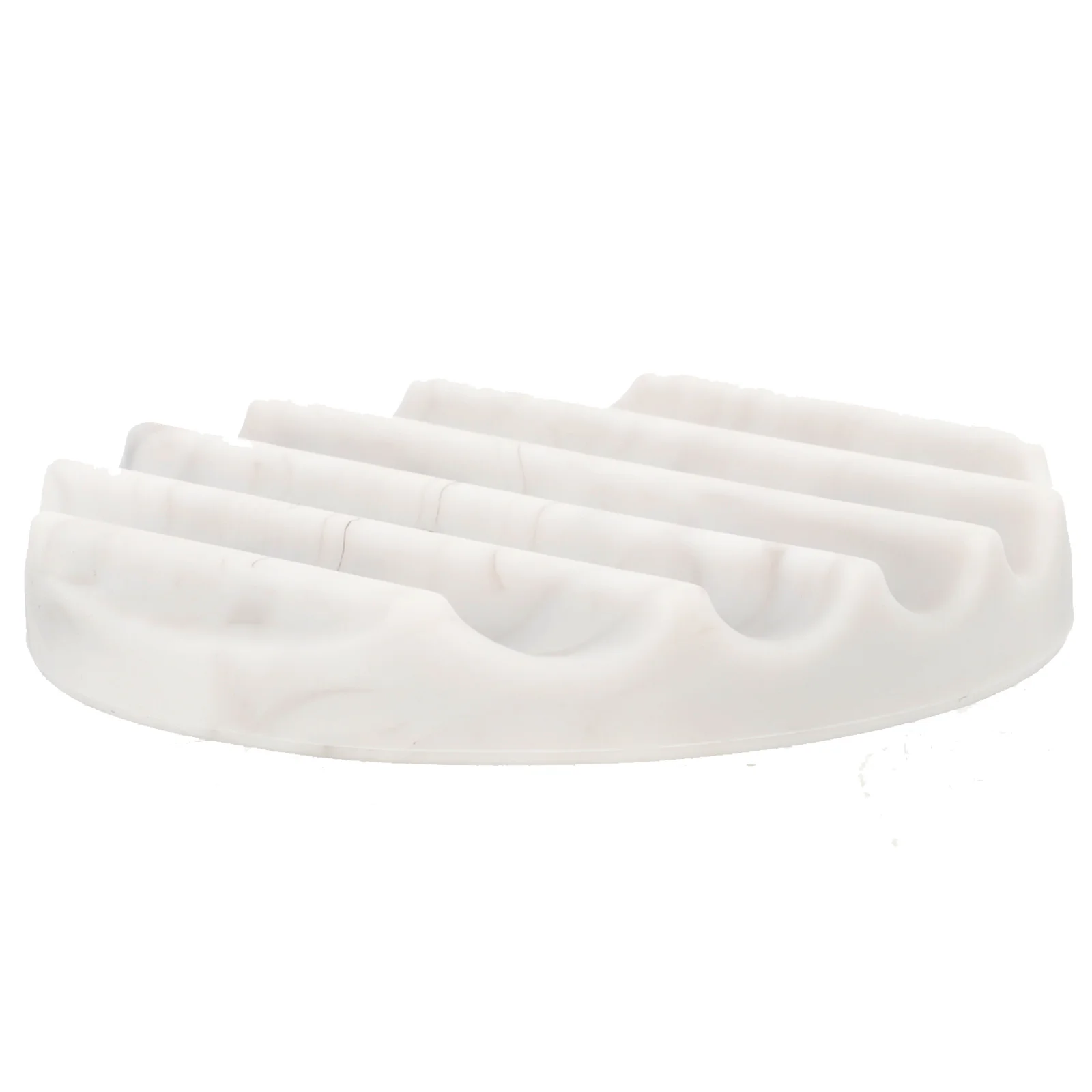Marble Soap Dish Bar Draining Tray Spong Silicone Holder for Rectangle Bathroom