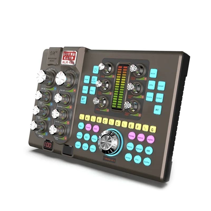 A52T SK80 For OUTDOOR Live Broadcast Sound Card Featuring Bluetooth Stereo Five-Channel Audio Singing Support