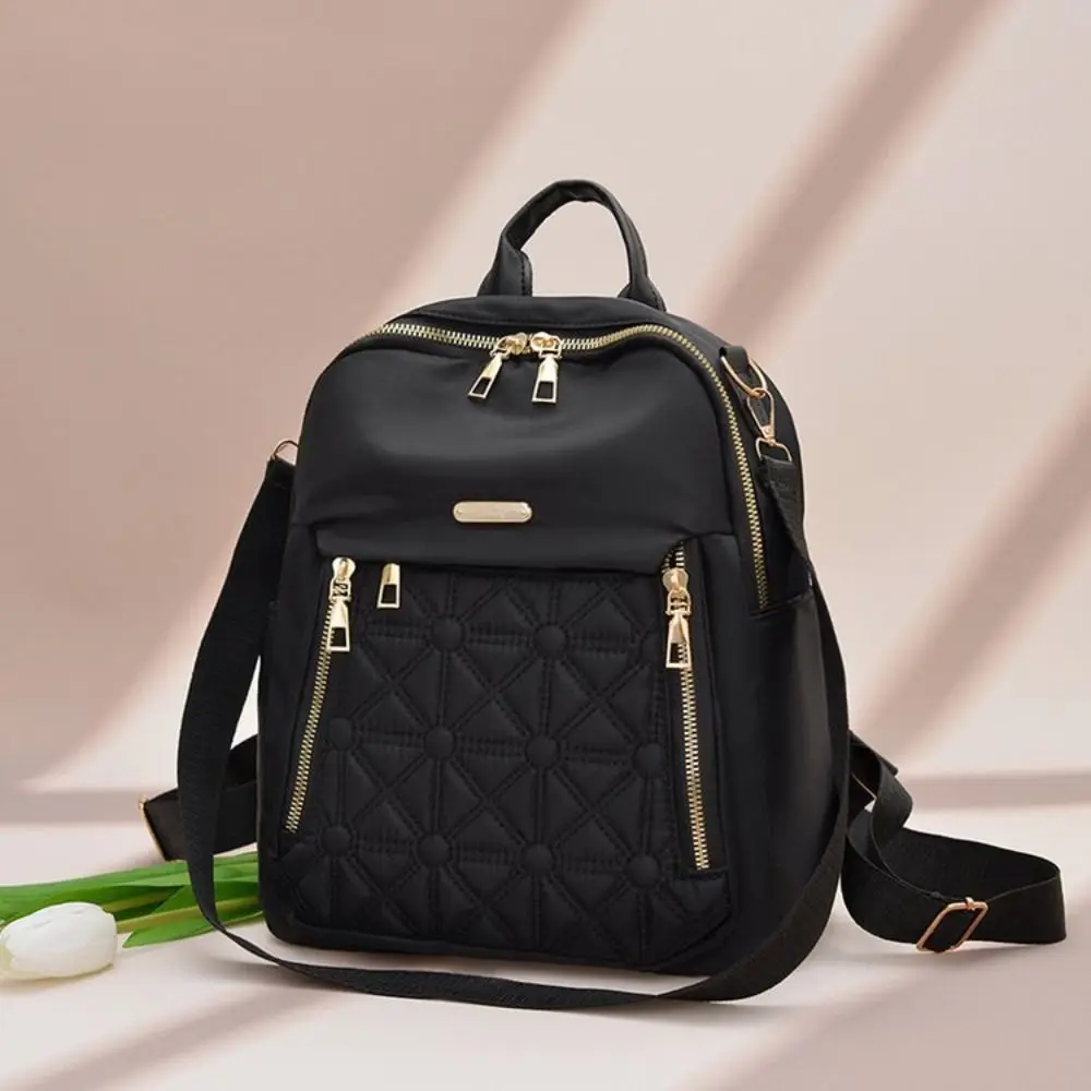 Oxford Cloth Simple Luxury Backpack Small Pack Solid Color Solid Color Shoulder Bag Handbag Korean Style Retro Backpack Lady