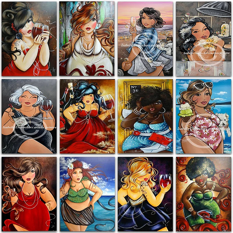 

5D DIY Diamond Painting Cartoon Sexy Fat girl Ladies Full Square&Round Diamond mosaic embroidery Cross stitch home decor Paint