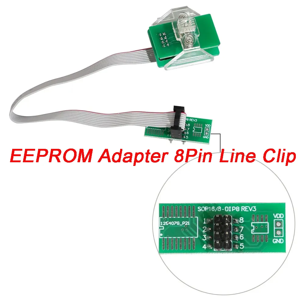 

8Pin EEPROM Adapter Line Clip Support XPROG V6.12/UPA/Orange/CG PRO 9S12/IPROG/IPROG+PLUS ECU Programmer Soic 8 SOP8 Test Socket