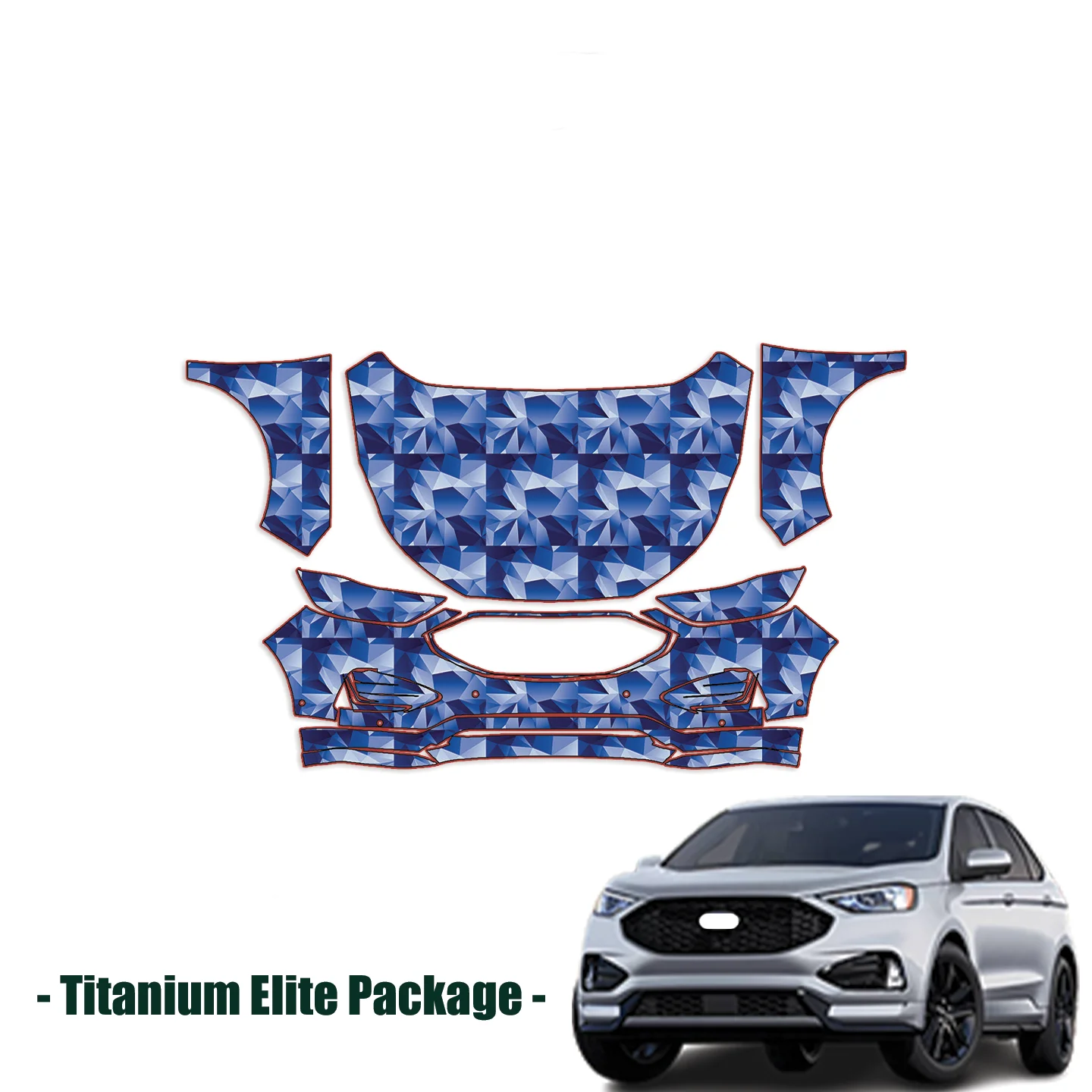

2019-2024 For Ford Edge Precut PPF Paint Protection Kit – Full Front+