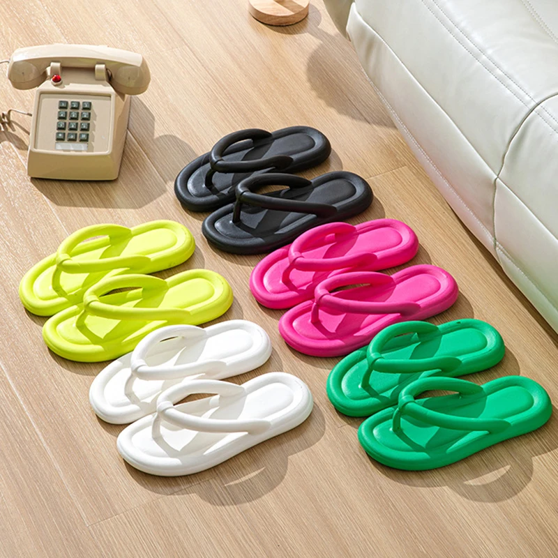 New Summer Candy Color Flip Flops Women Cute Soft Sole Eva Beach Slippers Fashion Sandals House Bathroom Non-Slip Shoes Slides