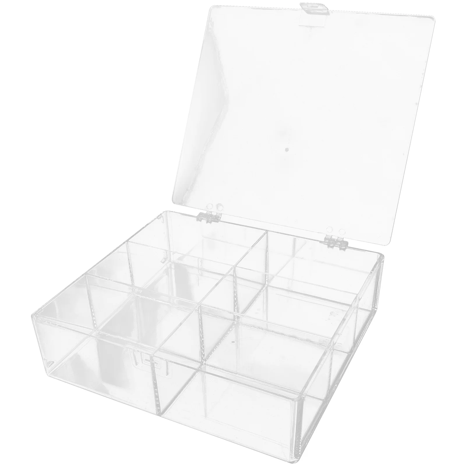 

Clear Acrylic Cotton Storage Box with Lid for Makeup Sponges Pads Organizer Case Plastic Container Holder