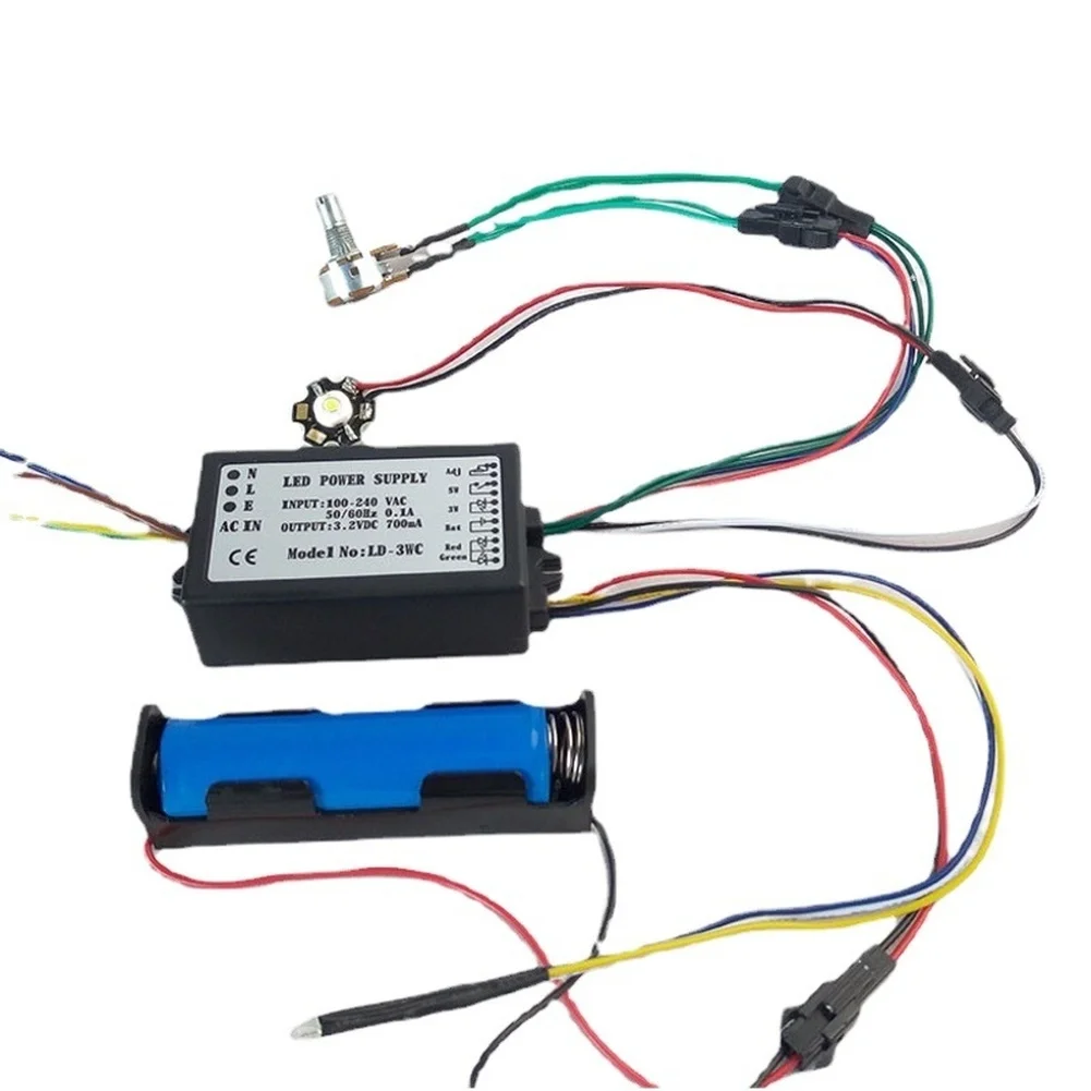 3W Rechargeable LED For microscope Light with Built-in Dimming Power Supply for Biological and Educational Microscopy