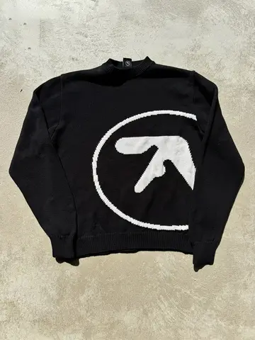 Men's Sweater Y2K Aphex Twin Knit Oversized Pullovers Gothic Jumper Winter Graphic Streetwear Long Sleeve Tops Vintage Clothing