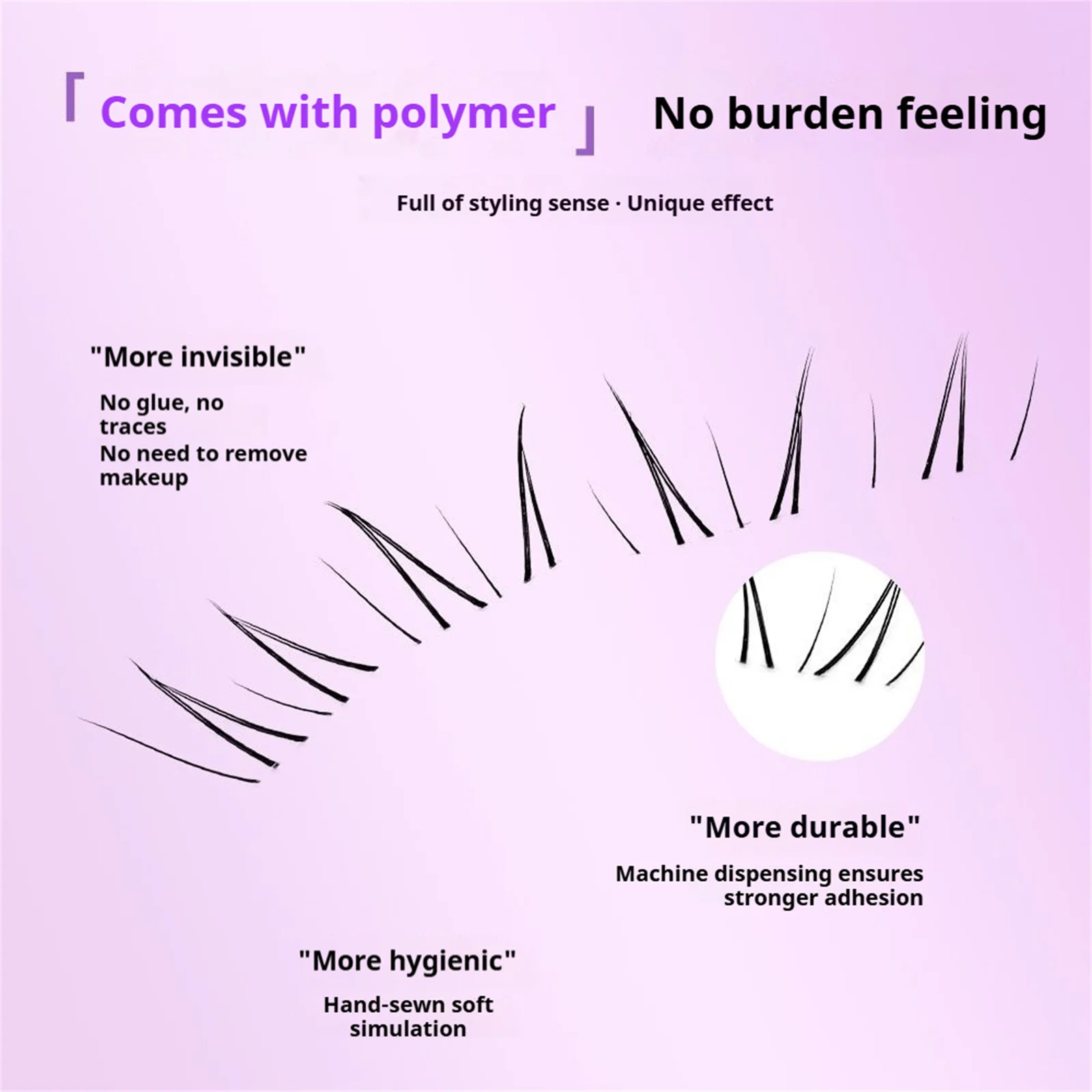 Natural Fox-style Lower Eyelashes Segmented Mixed Length Lashes Handmade Fluffy False Eyelashes For Daily Makeup And Photography