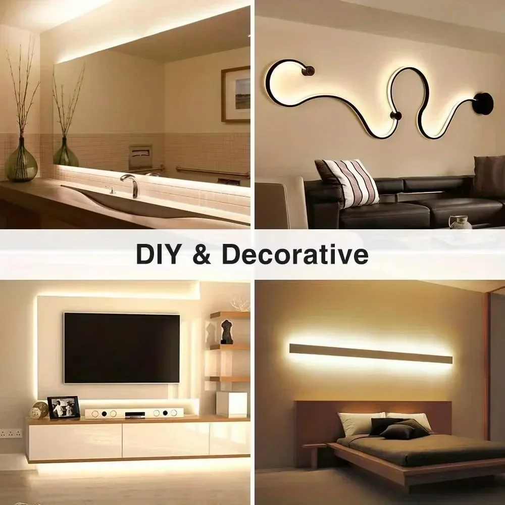 Tira de luces LED de neón USB 5V cuerda Flexible impermeable con interruptor de Sensor de movimiento decoración de habitación TV retroiluminación decoración de configuración de juegos