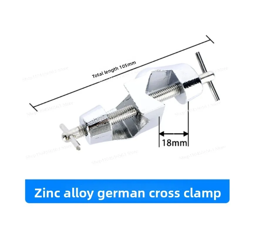 Zinc Alloy Lab Cross Clamp Right Angle Clip Bosshead 0-65mm Grip for Stand Retort Support Flask Condenser Clamp