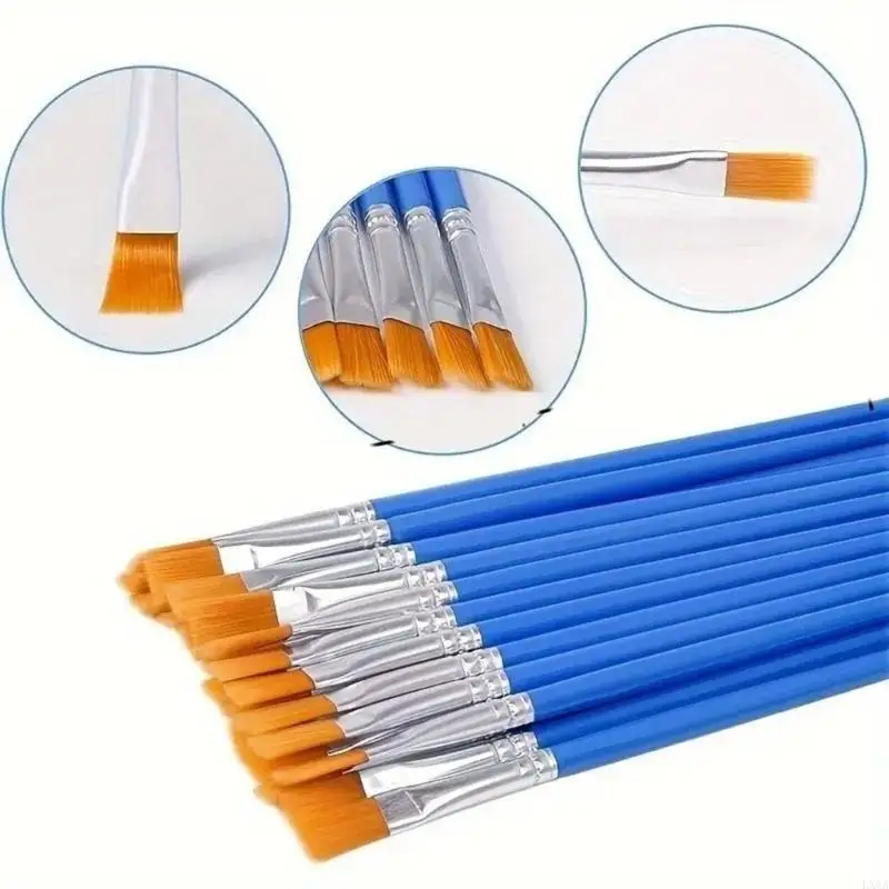 LXAA 50 PCS فرش الطلاء مجموعة مدببة مستديرة فرش الطلاء فرش الطلاء