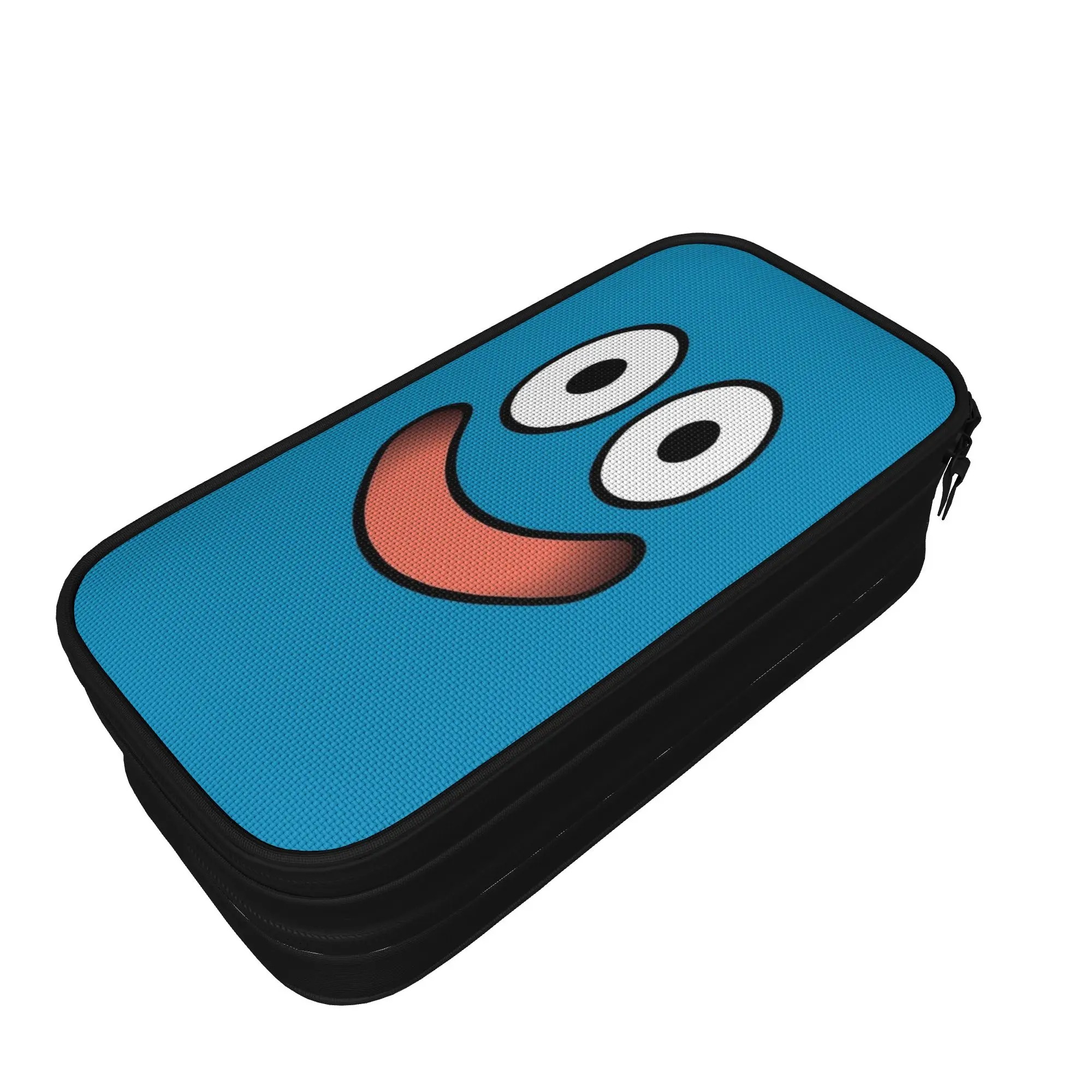 Dragon Quest Slime Face Pencil Case  College Pencil Pouch Students Double Layer Cool School Pencil Cases Printed Supplies