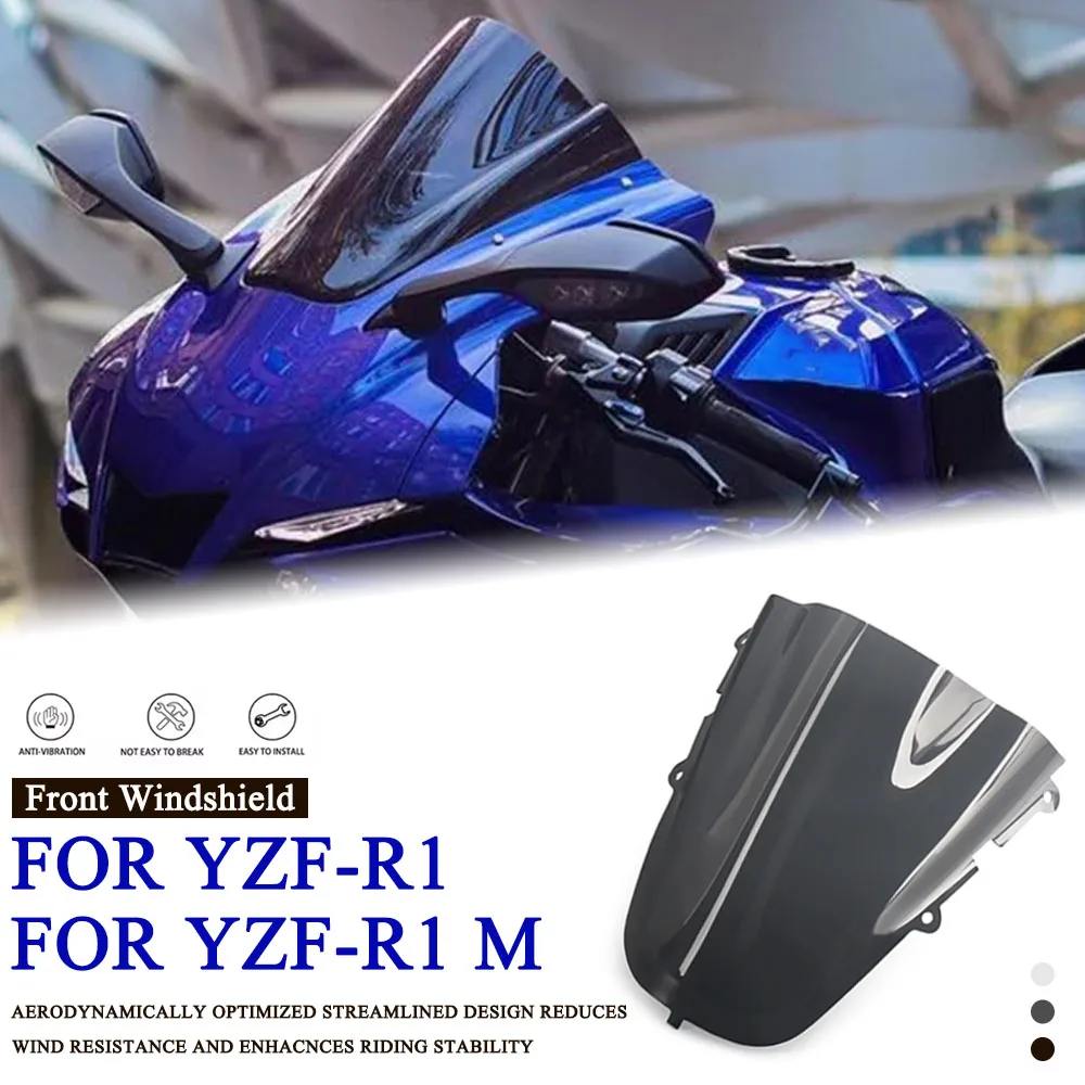 

For YAMAHA YZFR1 R1M YZF-R1M YZF-R1 2020-2025 2024 2023 2022 Double Bubble Racing Windscreen Deflector Windshield Wind Deflector