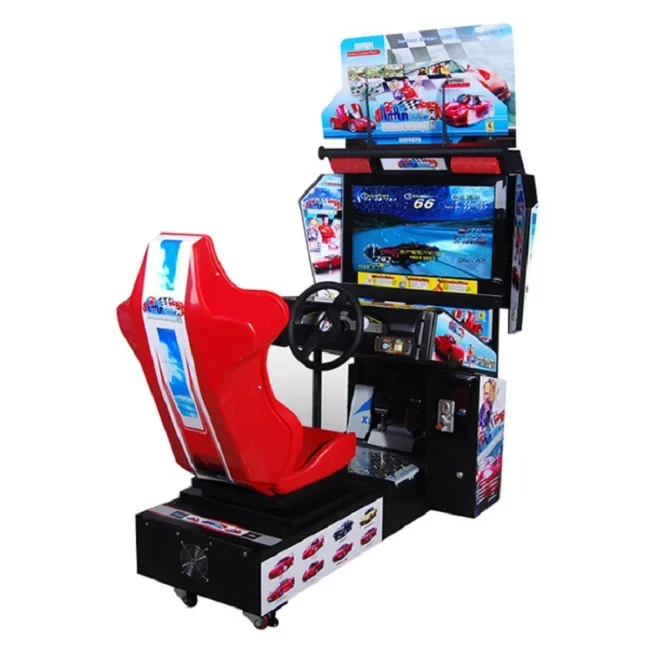 

32 "LCD screen video coin-operated console Racing console Racing simulator cockpit games chair racing two-person arcade games