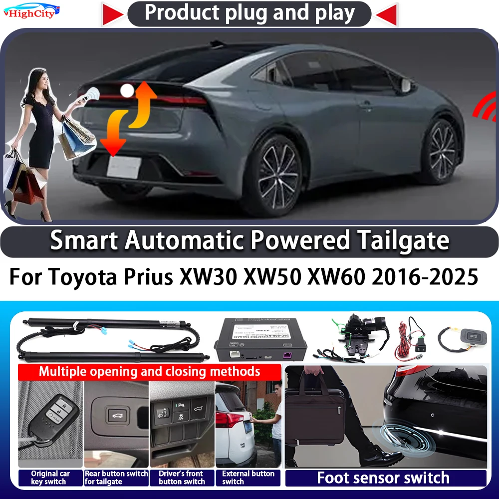 

For Toyota Prius XW30 XW50 XW60 2016-2025 OEM Smart Automatic Powered Tailgate Key Control Trunk Lift Close Kit Power Tailgate