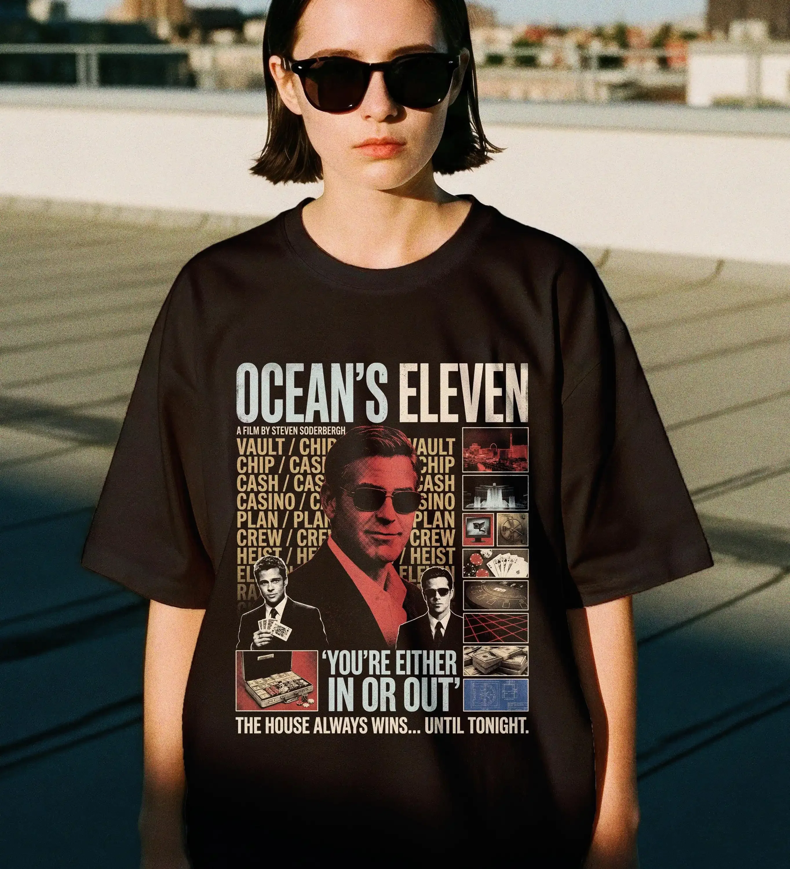 Ocean's Eleven Movie Shirt, Vintage Casino Heist Tee, 2001 Film Lover Gift