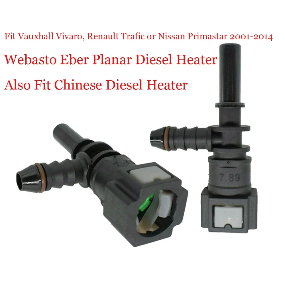 7.89mm ID6 Fuel Line Hose Quick Release Connector For Vauxhall Vivaro Renault Nissan Webasto Eber Planar Diesel Heater Parts