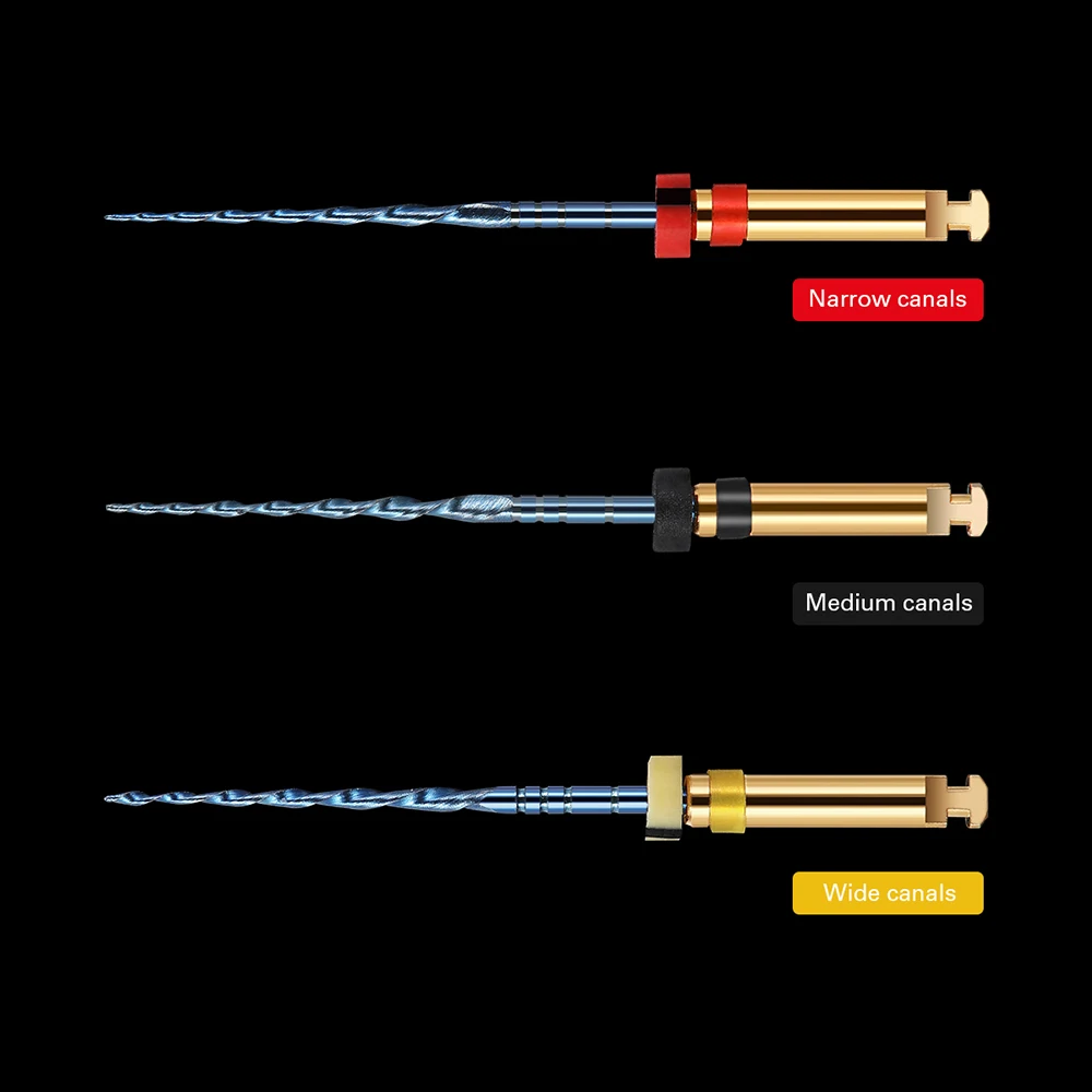 5 Boxen AZDENT Dental Blue Endodontie-Feilen Niti Rotary 25mm Wurzelkanal-Wärmeaktivierte Feilen für Maschinengebrauch 3 Stück/Box – Detail 9