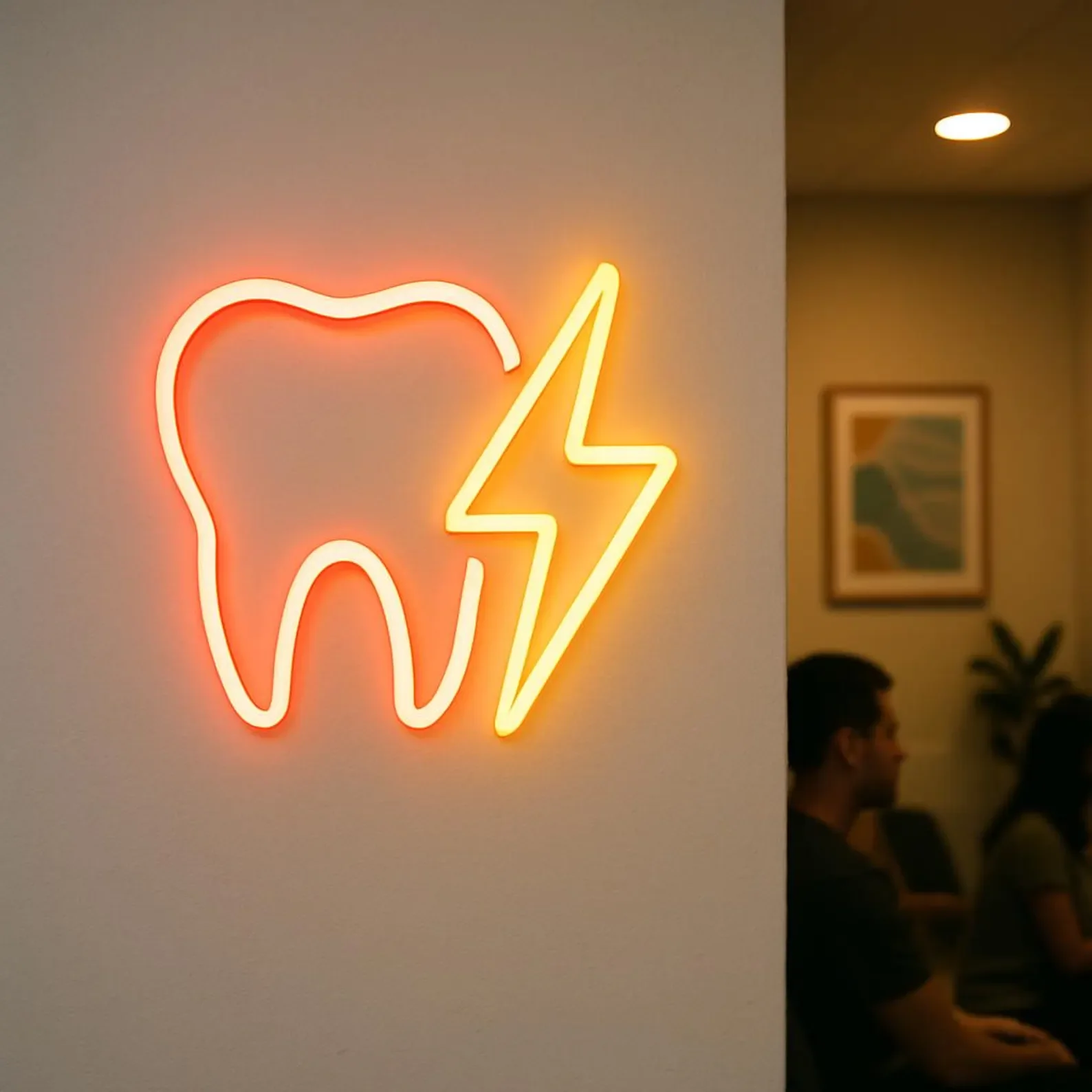 Tooth and Lightning Neon Sign,Custom Dentistry Neon Sign,Dental Care Sign,Gift Idea for Dentist,Clinic Neon Sign,Tooth LED Decor