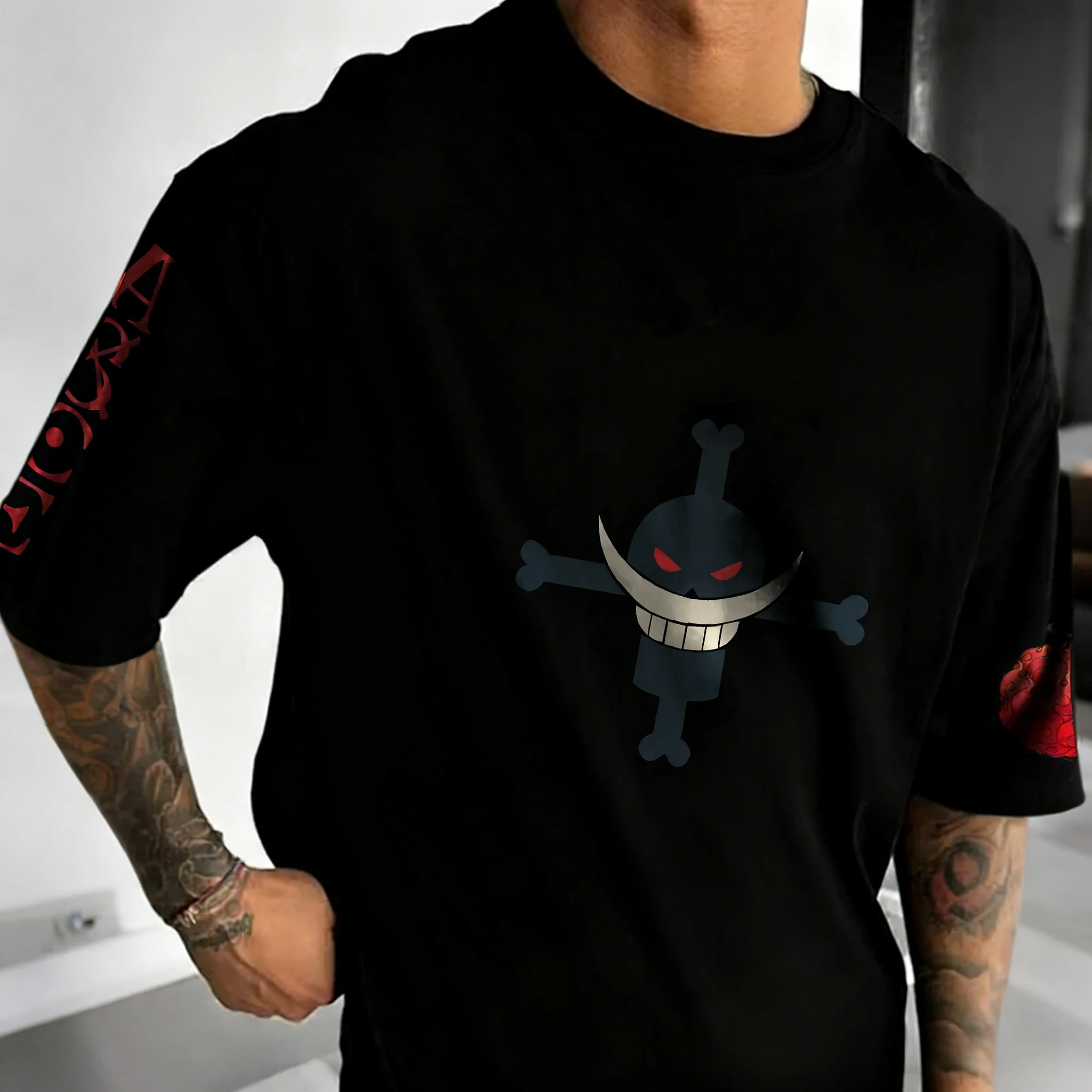 بانداي قطعة واحدة لوفي زورو مطبوعة بأكمام قصيرة 2026 الصيف تنفس فضفاض رياضي موضة تي شيرت للرجال والنساء #2