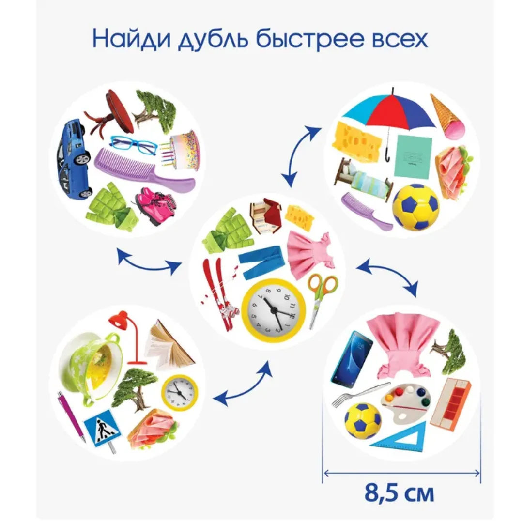 《Весёлый ДУБЛЬ：Fun Duplicate: Reaction & Attention Card Game (Russian-English Bilingual Version)》- A board game, the perfect