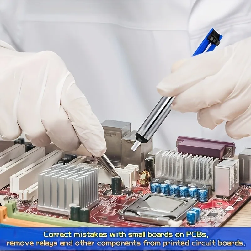 Aluminum disassembly pump tool, suction cup for welding, tin removal and electronic component maintenance