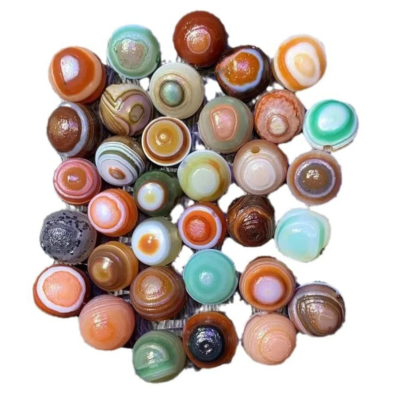 سوار العقيق العشان الطبيعي ، حبات العين الحريرية الملونة #5