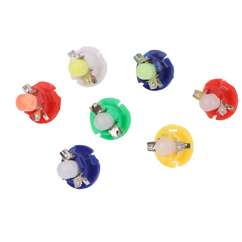 10 Pcs B8.4D BX8.4D Instrument Panel DC 12V Indicator Lamp Light White Blue Green LED Car Cob Dash Board Bulb Instrument Lights