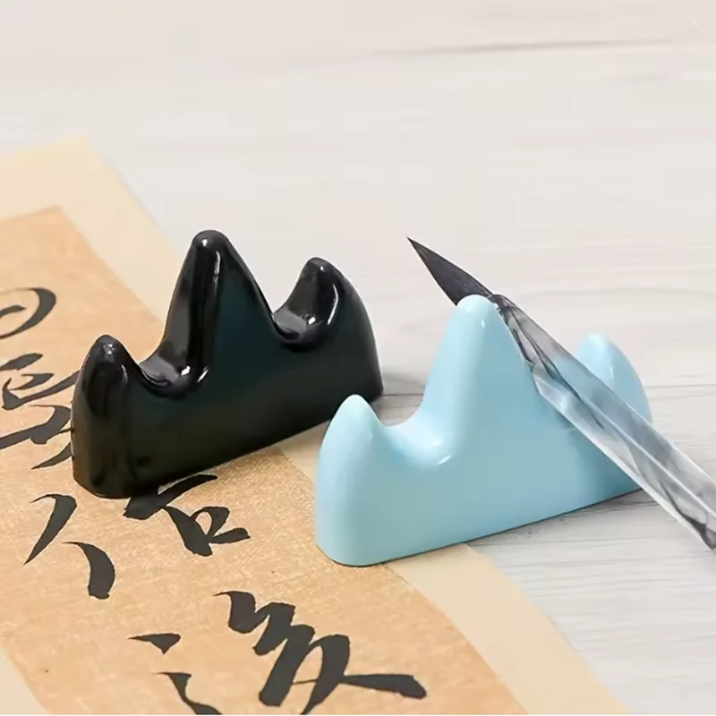 10pcs Retro Style Mountain Shape Plastic Pen Holder Creative Office Desk Decoration Handcraft Storage Ideal Valentine's Day Gift