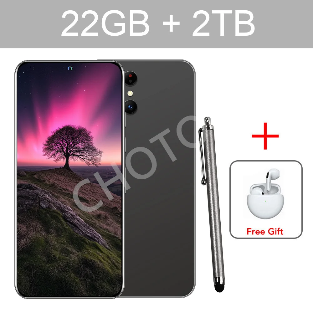 Nieuwe S+ 24 Ultra Originele Mobiele Telefoons 7,3 inch HD Scherm Smartphone 7800mAh 4G 5G Dual Sim Mobiele Telefoons Android 14 Mobiele Telefoon
