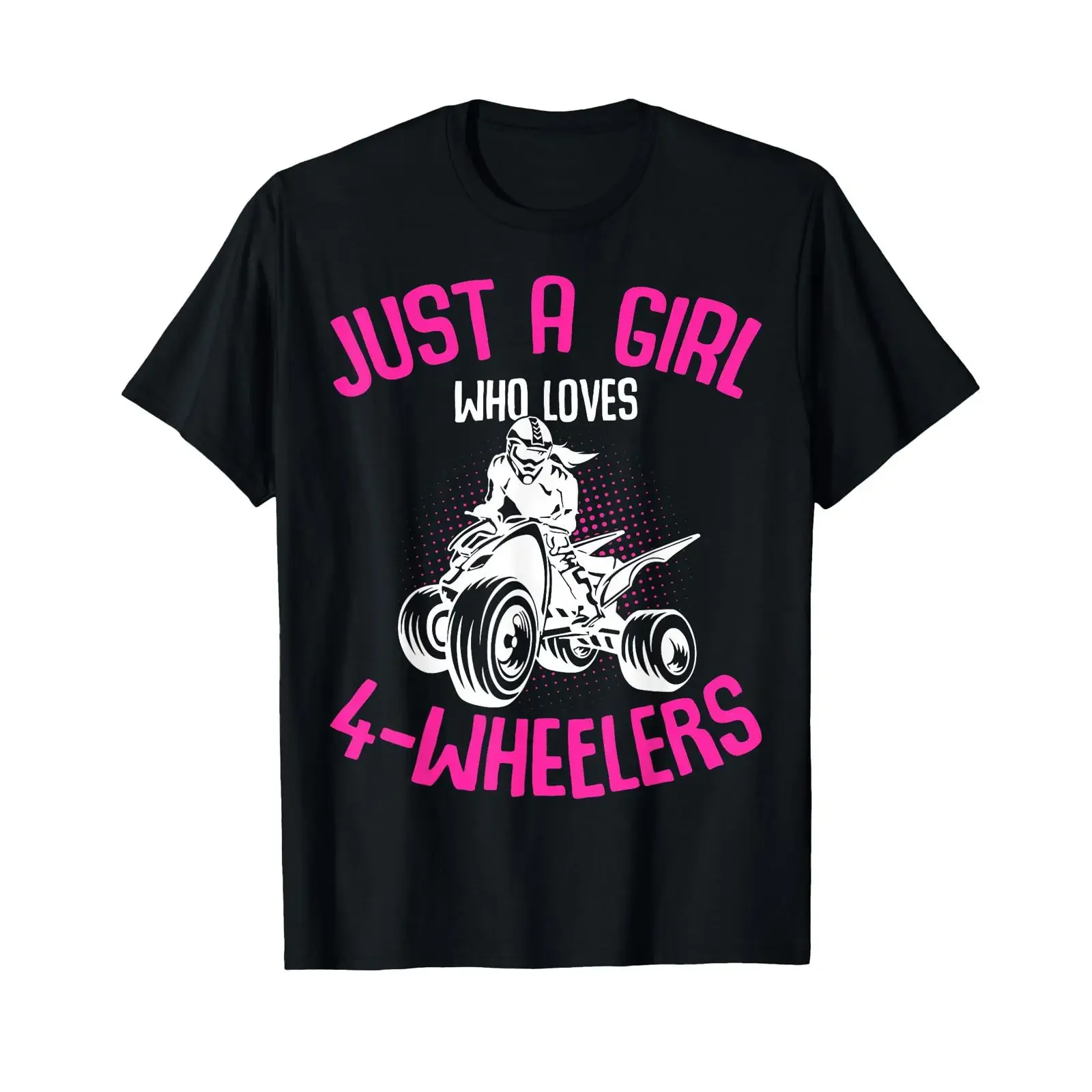 Just a Girl who Loves 4 Wheelers ATV Quad Kids Girls T Shirt vintage Washed fashion Soft Casual Stretched Top For Everyday Wear