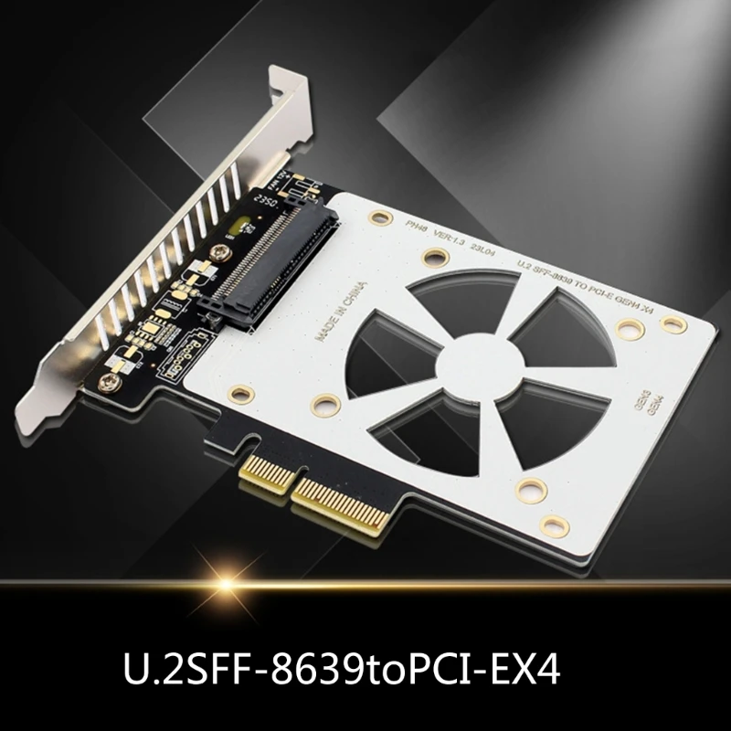 Efficient SFF-8639 to PCIE Adapter Card for Upgrades Computer Run Smoothly Thick Gold-Plated Electric Shocks