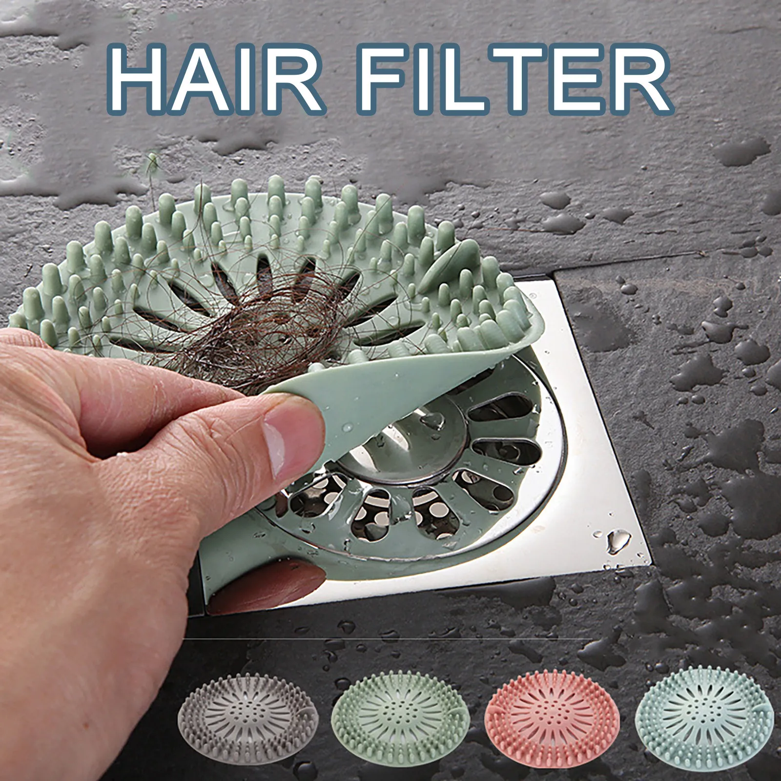 Sink Drain Strainer Hair Catchers Rubber Shower Bathtub Floor Filter Water Stopper Silicone Bathroom Kitchen Deodorant Plug