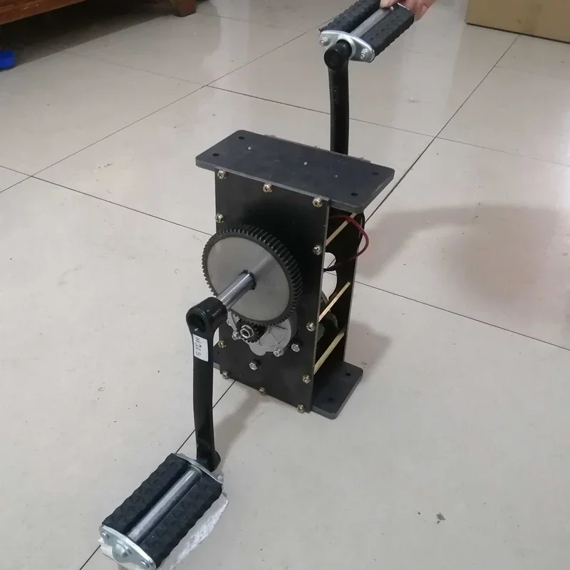 350W-600W Pedal Generator Permanent Magnet DC12V/24V/36V-High Power Gearbox System for Battery Charging,Heavy Duty DIY Power Kit