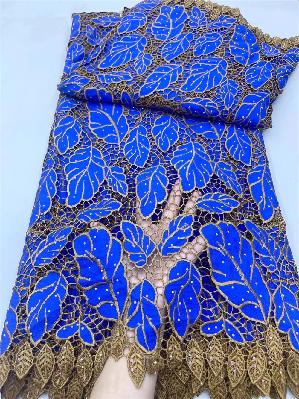 

Raoyal Blue Nigerian Velvet Lace Fabrics 2024 High Quality Lace African Lace Fabric For Wedding French Tulle Lace With Stones