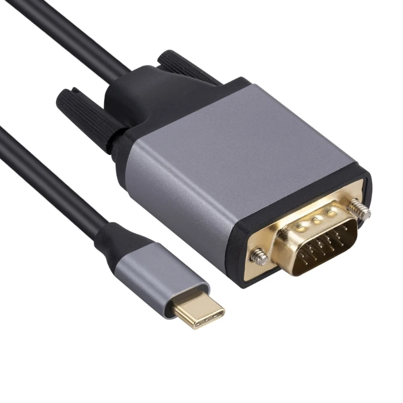 Metal USB C/Type C to VGA Converter Cable for All Users Performances