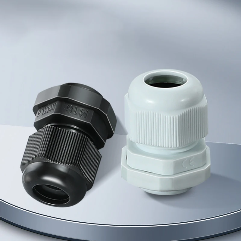 1/2/5/10pcs Waterproof Cable Gland Cable Entry IP68 PG7-PG36 White/Black Nylon Plastic Connector Joint