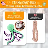 Squeaky Octopus Plush Dog Toy Indestructible Teething Chew Toy Interactive Sound Pet Stress Relief Boredom Toy for Dogs and Cats 3